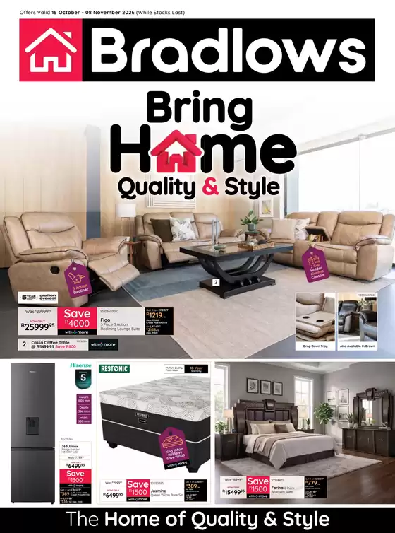 Bradlows catalogue | Bring Home Quality & Style | 2026-10-16T00:00:00.000Z - 2026-11-08T00:00:00.000Z