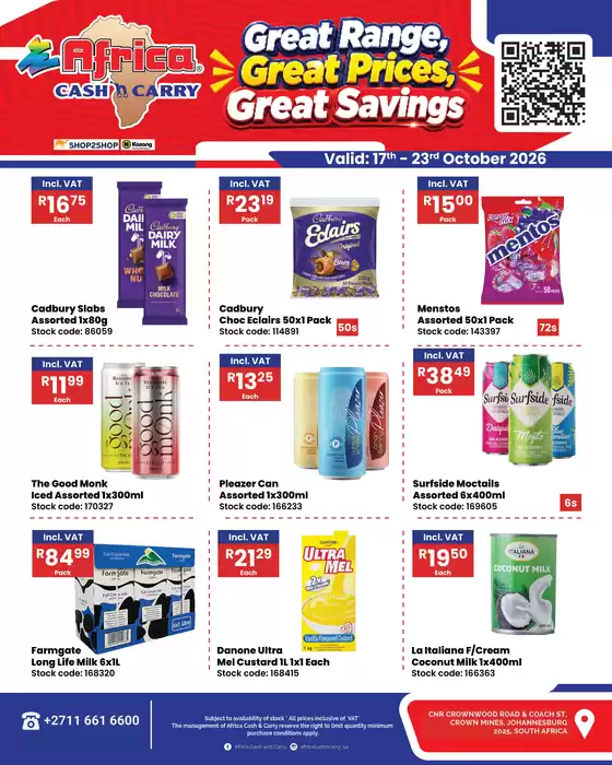 Africa Cash & Carry catalogue | Saturday Promo | 2026-10-17T00:00:00.000Z - 2026-10-23T00:00:00.000Z