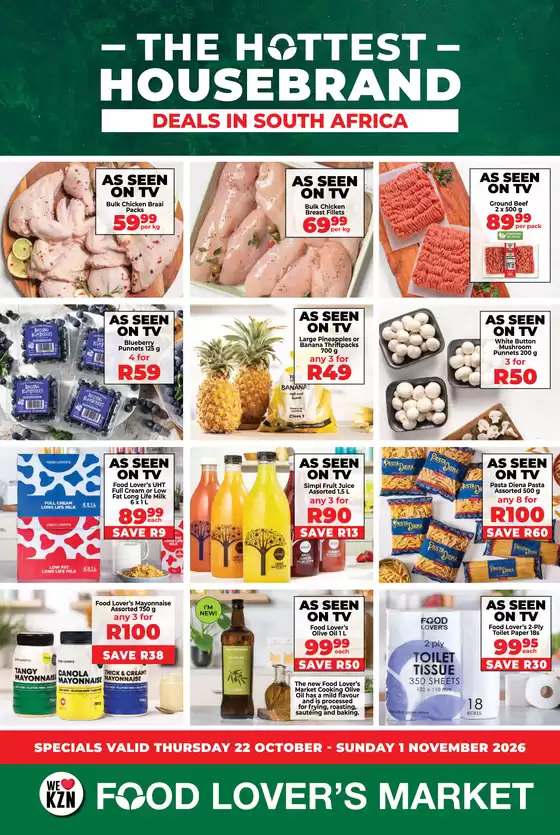 Food Lover's Market catalogue | House Brand - Kwa-Zulu Natal - 22 October - 1 November 2026 | 2026-10-21T00:00:00.000Z - 2026-11-01T00:00:00.000Z