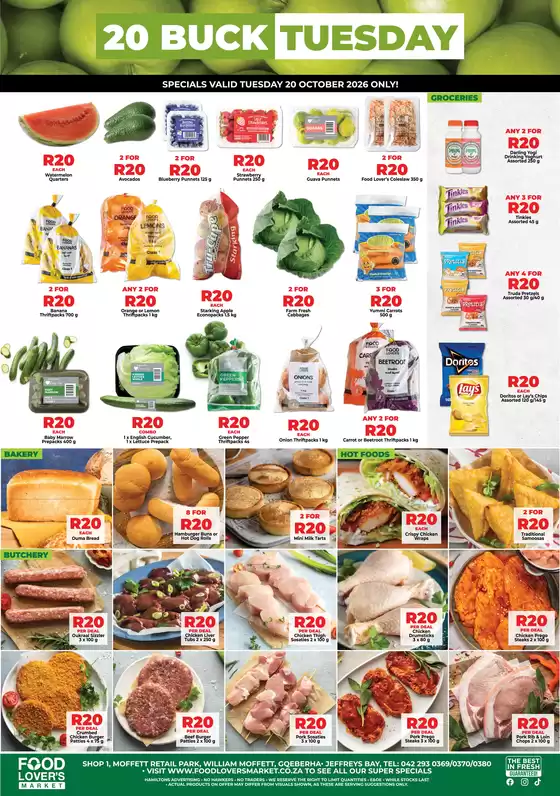 Food Lover's Market catalogue | EC 20Buck Tuesday 20 October 2026 Only | 2026-10-19T00:00:00.000Z - 2026-10-20T00:00:00.000Z
