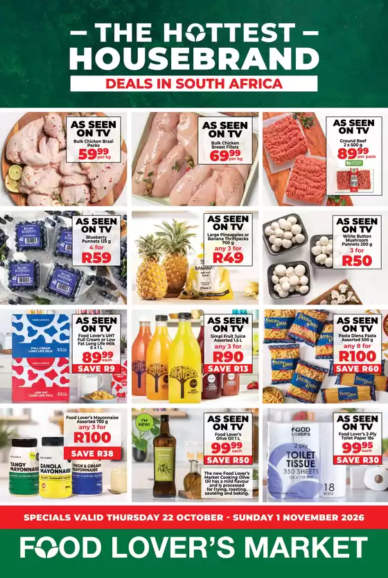 Food Lover's Market catalogue | House Brand - Inland - 22 October - 1 November 2026 | 2026-10-21T00:00:00.000Z - 2026-11-01T00:00:00.000Z