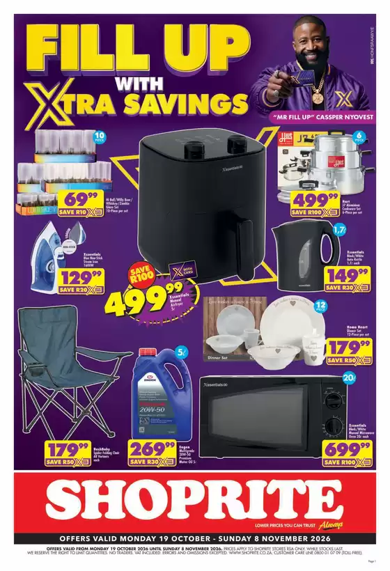 Shoprite catalogue in | Shoprite Xtra Savings Favourites 19 October - 8 November | 2026-10-18T00:00:00.000Z - 2026-11-08T00:00:00.000Z
