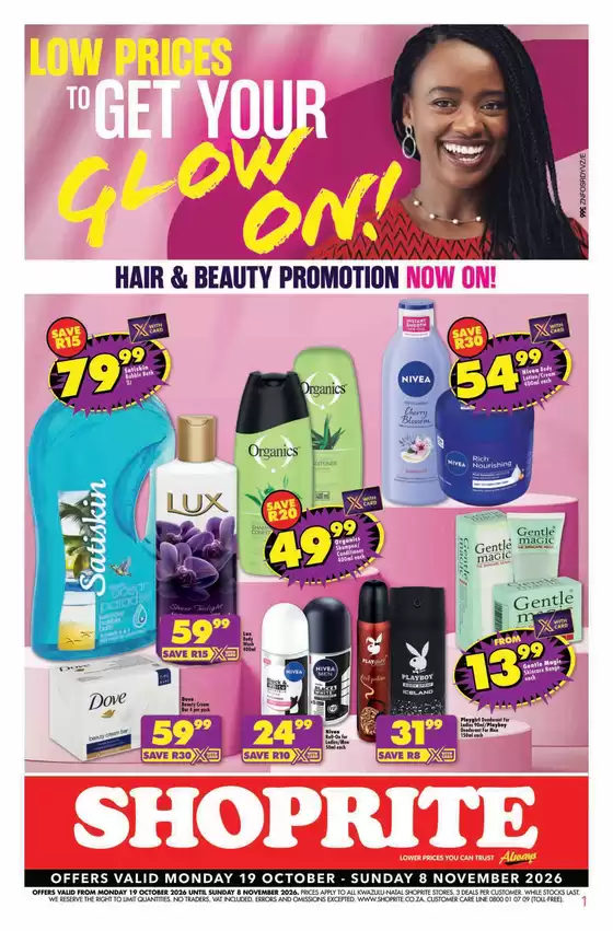Shoprite catalogue | Shoprite Hair and Beauty KwaZulu-Natal 19 October - 8 November | 2026-10-18T00:00:00.000Z - 2026-11-08T00:00:00.000Z