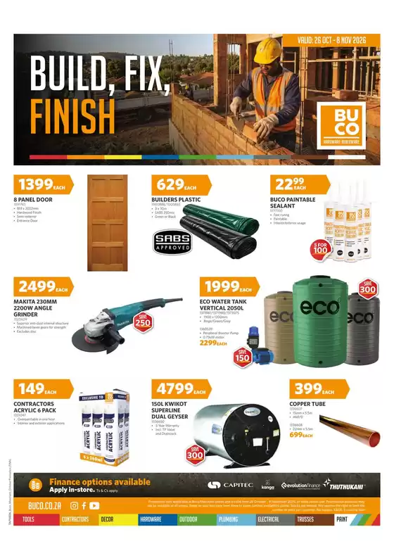 BUCO catalogue | Buco weekly specials | 2026-10-26T00:00:00.000Z - 2026-11-08T00:00:00.000Z