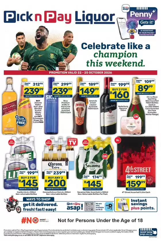 Pick n Pay catalogue | Pick n Pay Weekend Liquor Specials | 2026-10-22T00:00:00.000Z - 2026-10-25T00:00:00.000Z