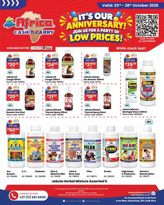 Africa Cash & Carry catalogue | Friday Promo | 2026-10-23T00:00:00.000Z - 2026-10-28T00:00:00.000Z