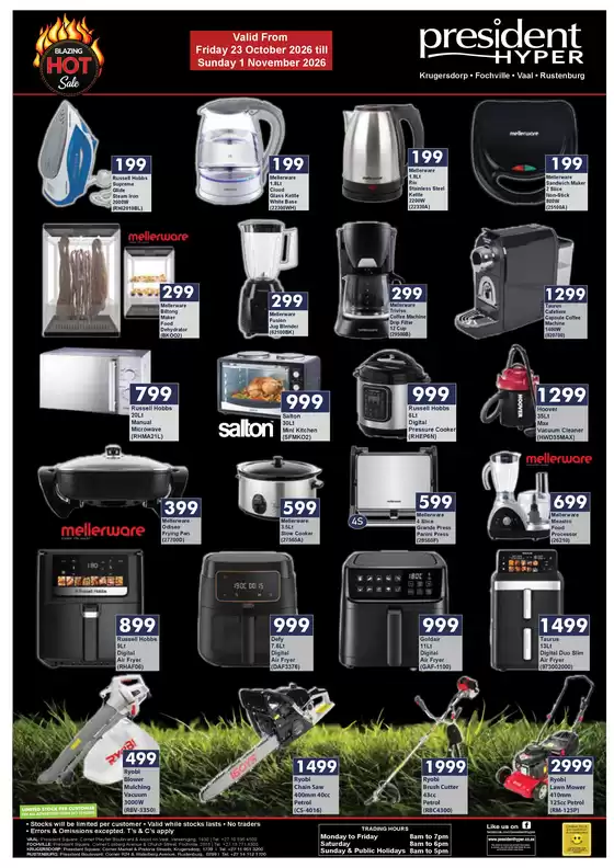 President Hyper catalogue | Big Savings On Appliances | 2026-10-23T00:00:00.000Z - 2026-11-01T00:00:00.000Z