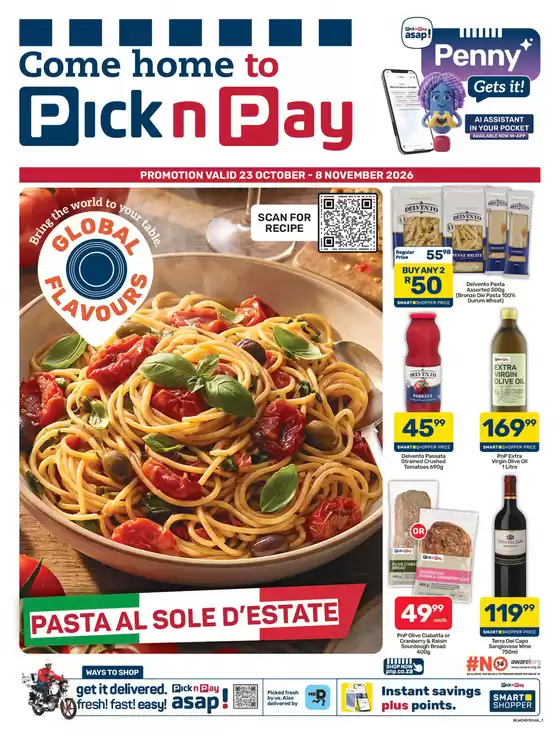 Pick n Pay catalogue in | Pick n Pay Global Food Specials | 2026-10-23T00:00:00.000Z - 2026-11-08T00:00:00.000Z