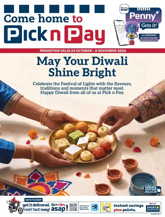 Pick n Pay catalogue in Durban | Pick n Pay Diwali Specials | 2026-10-23T00:00:00.000Z - 2026-11-08T00:00:00.000Z