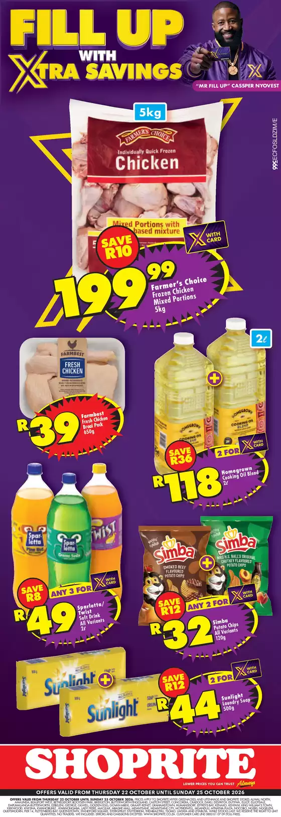 Shoprite catalogue in Lenasia | Shoprite Xtra Savings Eastern Cape 22 October - 25 October | 2026-10-21T00:00:00.000Z - 2026-10-25T00:00:00.000Z