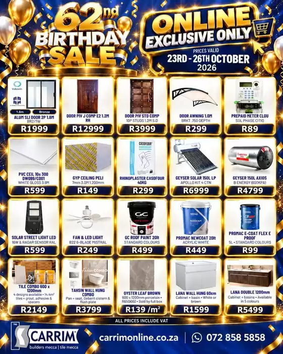 K Carrim catalogue in Atteridgeville | K Carrim weekly specials | 2026-10-23T00:00:00.000Z - 2026-10-26T00:00:00.000Z