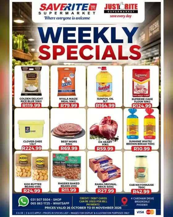 Saverite catalogue | Weekly Specials | 2026-10-26T00:00:00.000Z - 2026-11-01T00:00:00.000Z