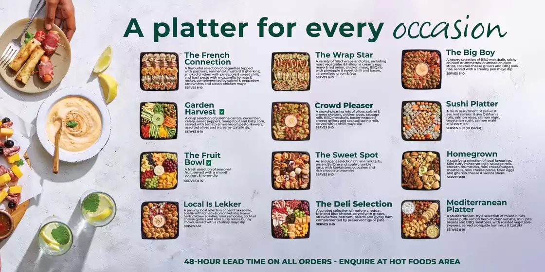 Food Lover's Market catalogue in Clarens | Food Lover039s Market Platter Menu | 2026-10-25T00:00:00.000Z - 2026-12-31T00:00:00.000Z