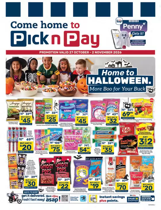Pick n Pay catalogue in Clarens | Pick n Pay Halloween Specials | 2026-10-27T00:00:00.000Z - 2026-11-02T00:00:00.000Z