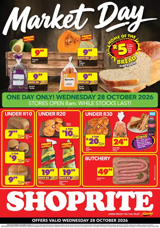 Shoprite catalogue in Elliot | Shoprite Market Day Deals Valid 28 October | 2026-10-26T00:00:00.000Z - 2026-10-28T00:00:00.000Z