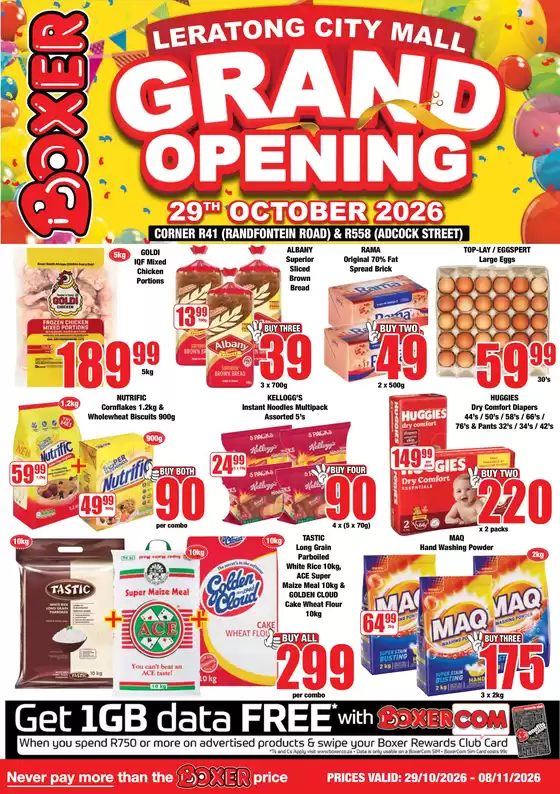 Boxer catalogue in Edenvale | Leratong City Grand Opening | 2026-10-29T00:00:00.000Z - 2026-11-08T00:00:00.000Z