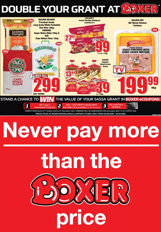 Boxer catalogue in Edenvale | LP WEEKLY SPECIALS | 2026-10-29T00:00:00.000Z - 2026-11-01T00:00:00.000Z