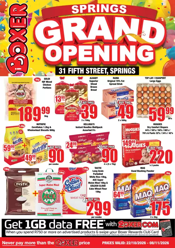 Boxer catalogue in Edenvale | Springs Grand Opening | 2026-10-22T00:00:00.000Z - 2026-11-08T00:00:00.000Z
