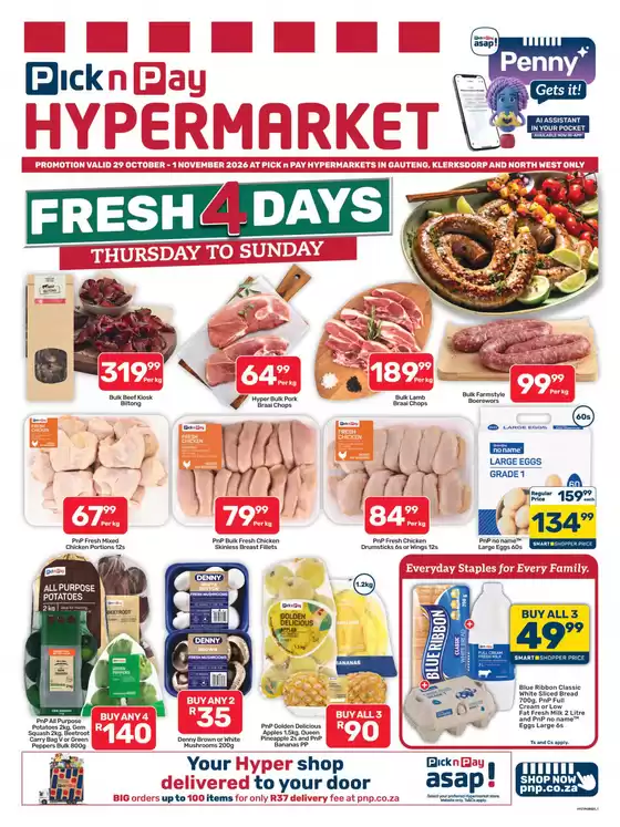 Pick n Pay Hypermarket catalogue | Hypermarket Fresh Specials | 2026-10-29T00:00:00.000Z - 2026-11-01T00:00:00.000Z
