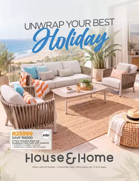 House & Home catalogue in Bophelong | Promotions House & Home | 2026-10-26T00:00:00.000Z - 2026-11-08T00:00:00.000Z