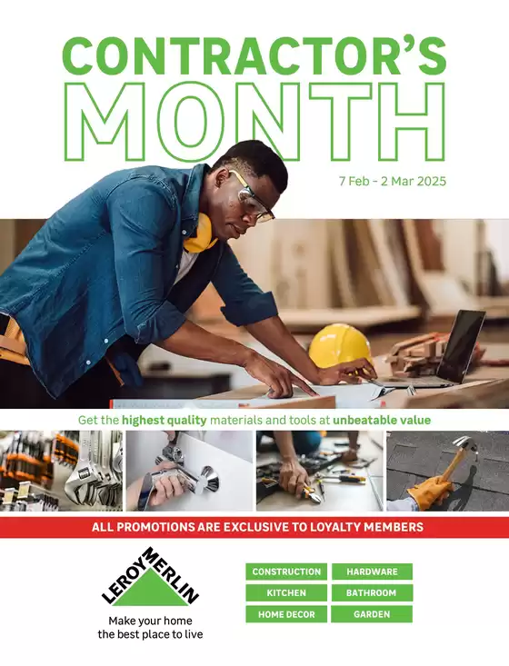 Leroy Merlin catalogue in Krugersdorp | Contractor’s Month | 2025-02-07T00:00:00.000Z - 2025-03-03T00:00:00.000Z