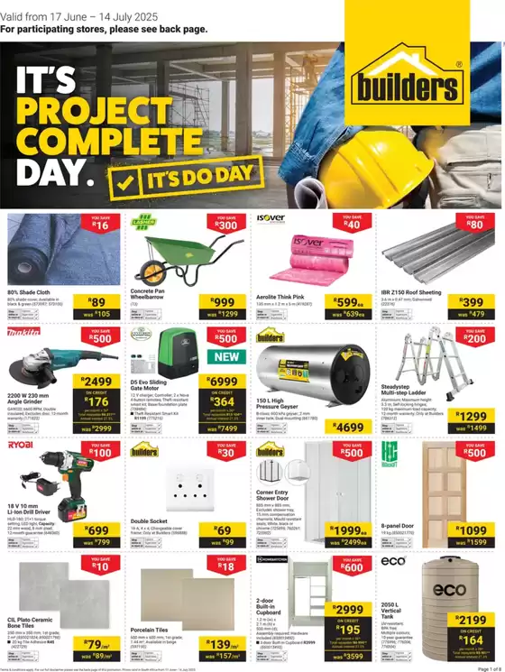 Builders Western Cape : It's Project Complete Day