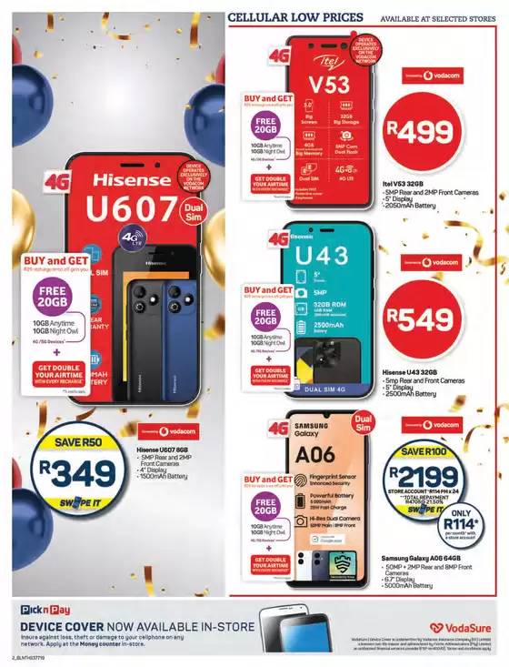 Current special promotions