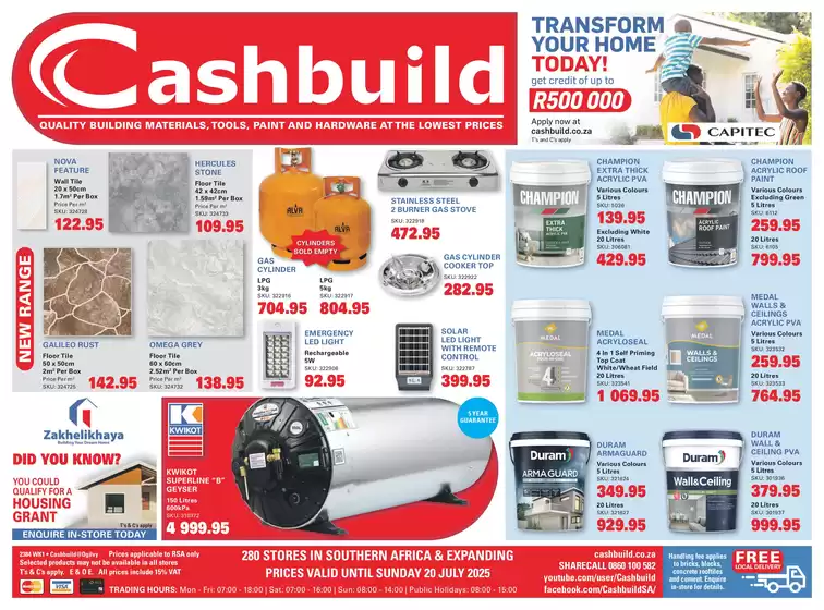 Cashbuild weekly specials