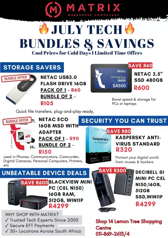 July Tech Bundles & Savings