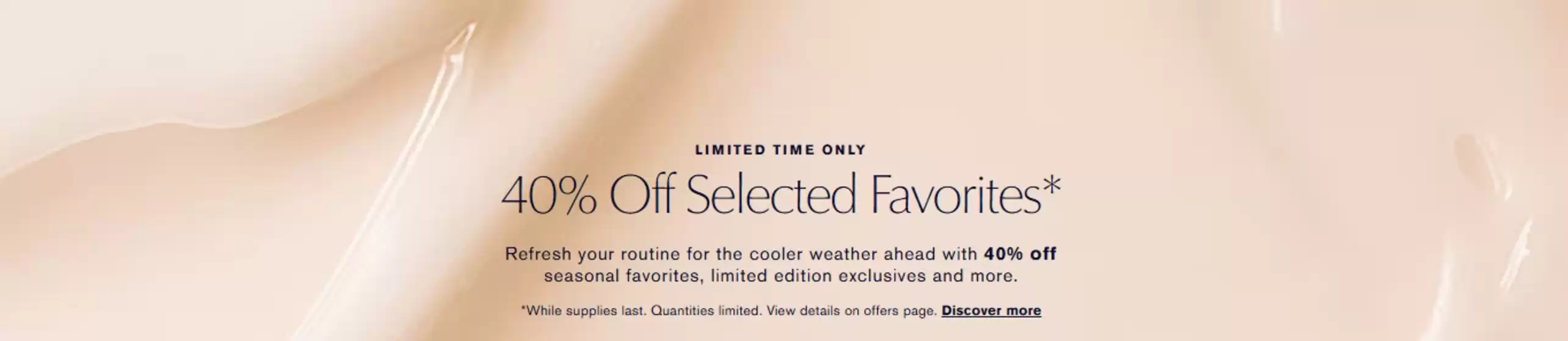 40% off selected favourites