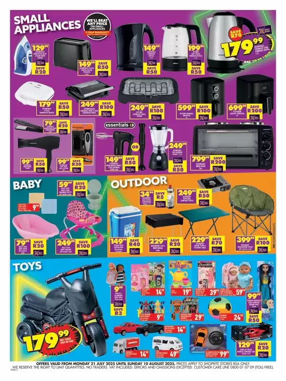 Shoprite Major Essentials 21 July - 10 August