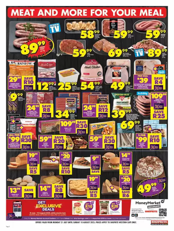 Shoprite Major Deals Western Cape 21 July - 10 August 