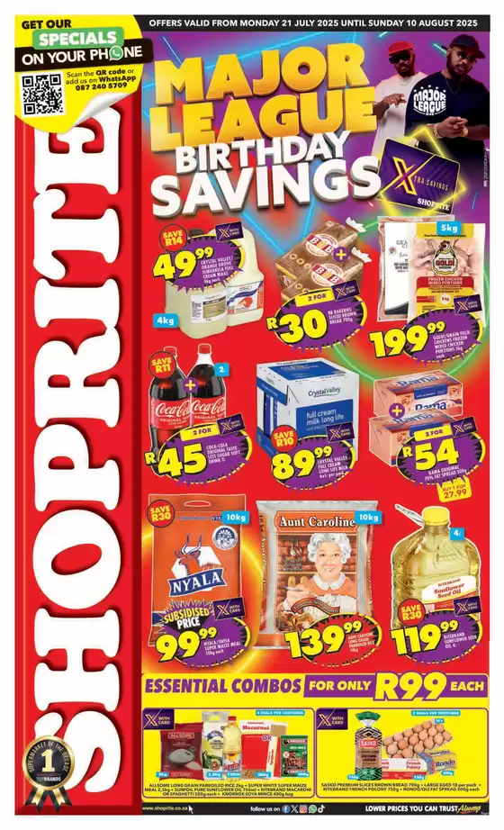 Shoprite Major Deals KwaZulu-Natal 21 July - 10 August