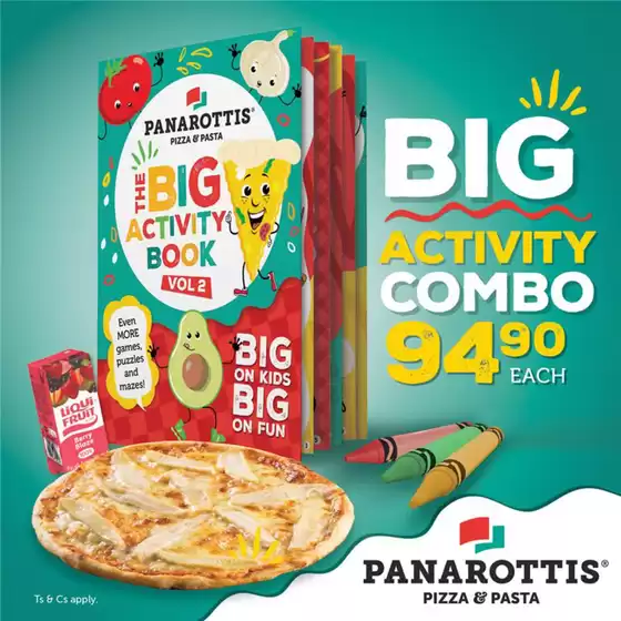 Panarottis catalogue in Midrand | Big activity combo | 2025-07-24T00:00:00.000Z - 2025-07-31T00:00:00.000Z