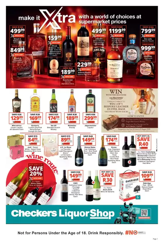 Checkers Liquor Shop catalogue in Worcester | Top offers for all bargain hunters | 2025-07-25T00:00:00.000Z - 2025-08-10T00:00:00.000Z