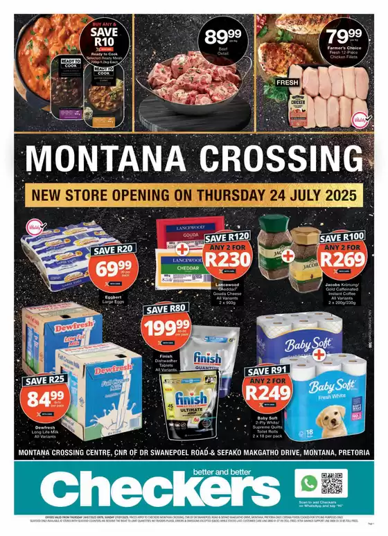Checkers Hyper catalogue in Alberton | Checkers Montana Crossing Store Opening 24 July | 2025-07-25T00:00:00.000Z - 2025-07-27T00:00:00.000Z