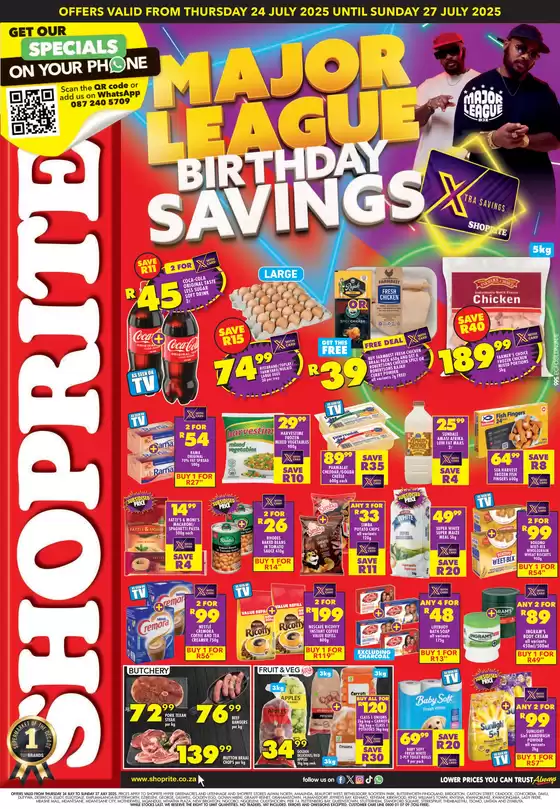 Shoprite catalogue in Despatch | Discover attractive offers | 2025-07-25T00:00:00.000Z - 2025-07-27T00:00:00.000Z