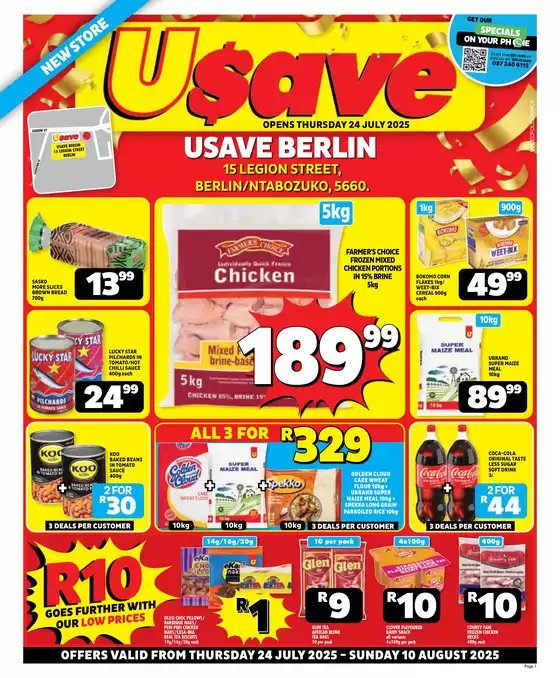 Usave catalogue in Ladysmith | Current special promotions | 2025-07-25T00:00:00.000Z - 2025-08-10T00:00:00.000Z