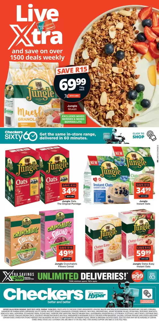 Checkers catalogue in Durban | Checkers Jungle Promotion 28 July | 2025-07-28T00:00:00.000Z - 2025-08-10T00:00:00.000Z