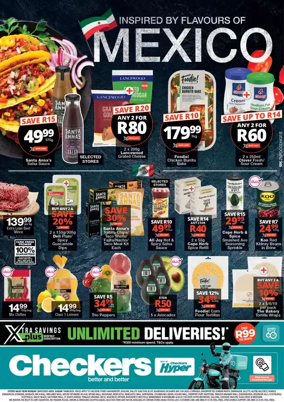 Checkers catalogue in Durban | Checkers Flavours of Mexico Promotion 28 July | 2025-07-28T00:00:00.000Z - 2025-08-10T00:00:00.000Z