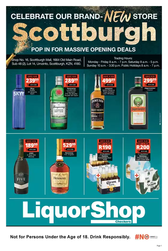 Checkers catalogue in Durban | Checkers LiquorShop Scottburgh Store Opening 28 July | 2025-07-28T00:00:00.000Z - 2025-08-10T00:00:00.000Z