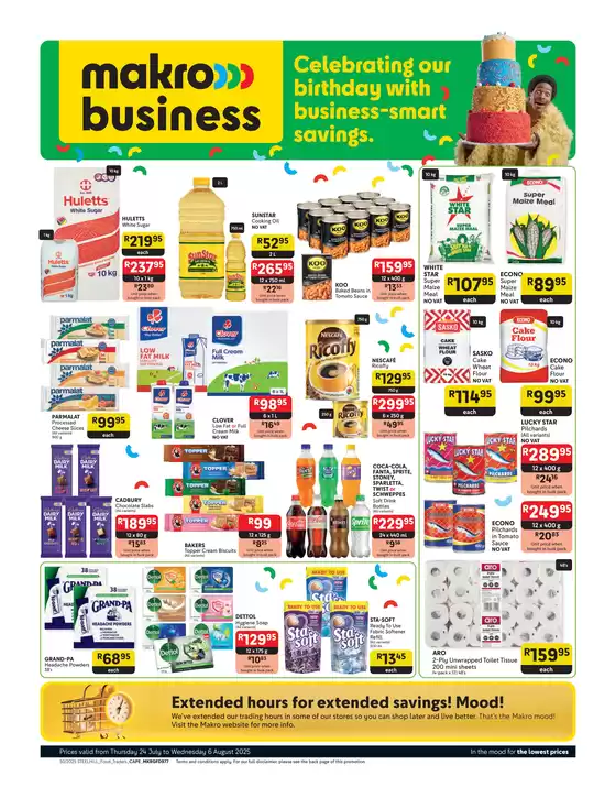 Makro catalogue in Boksburg | Great discounts on selected products | 2025-07-24T00:00:00.000Z - 2025-08-06T00:00:00.000Z