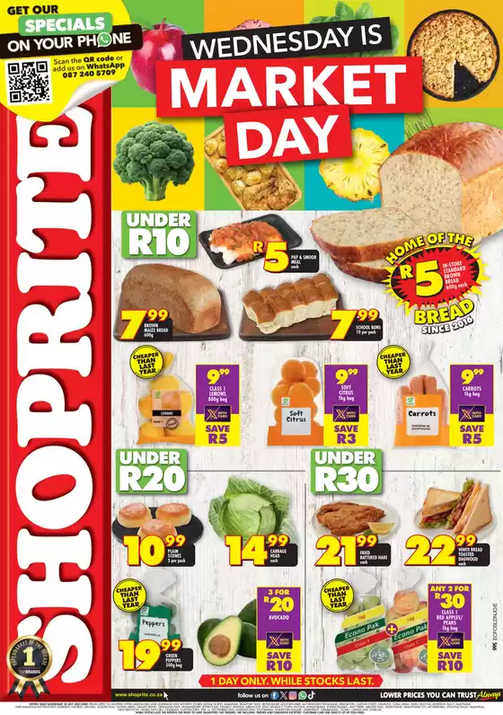 Shoprite catalogue in Knysna | Shoprite Market Day Deals Valid 30 July  | 2025-07-30T00:00:00.000Z - 2025-07-30T00:00:00.000Z