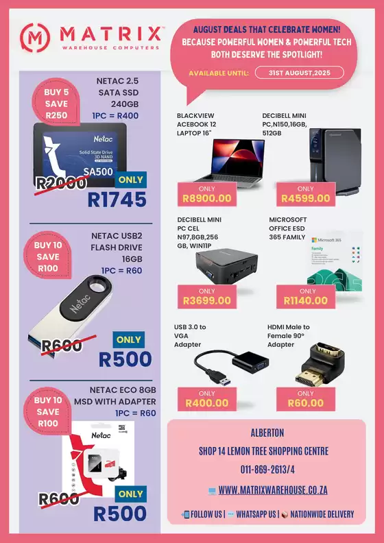 August deals that celebrate woman