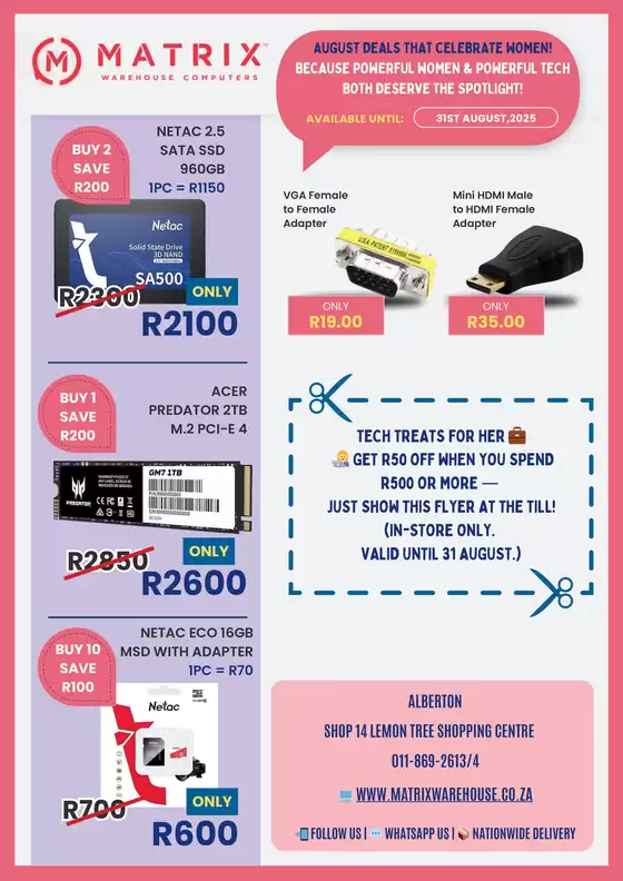 August deals that celebrate woman