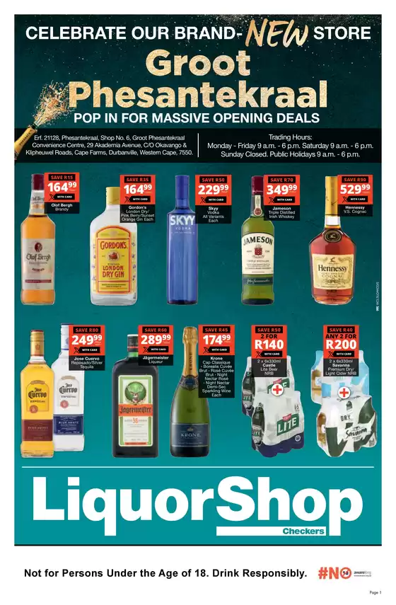 Checkers LiquorShop Groot Phesantekraal Store Opening
