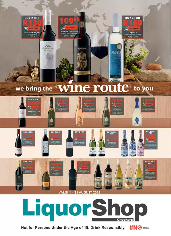 Checkers catalogue in Port Elizabeth | Checkers LiquorShop Wine Promotion | 2025-08-04T00:00:00.000Z - 2025-08-31T00:00:00.000Z