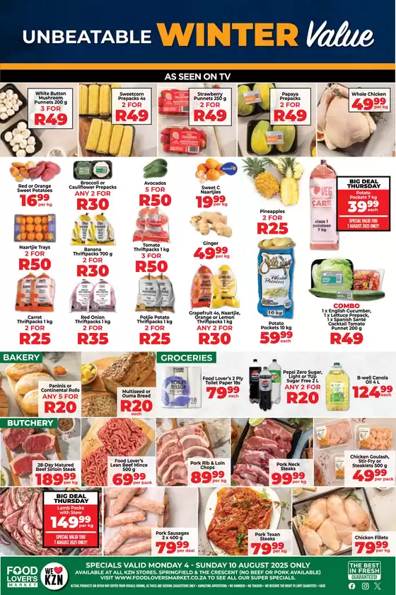 Food Lover's Market catalogue | KZN - 4 - 10 August | 2025-08-05T00:00:00.000Z - 2025-08-10T00:00:00.000Z