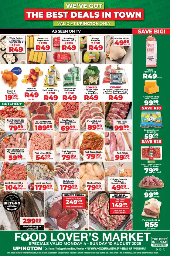 Food Lover's Market catalogue | Upington - 4 - 10 August 2025 | 2025-08-05T00:00:00.000Z - 2025-08-10T00:00:00.000Z