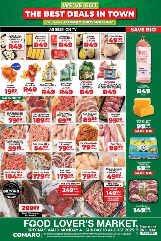 Food Lover's Market catalogue | Comaro Crossing- 4 - 10 August 2025 | 2025-08-05T00:00:00.000Z - 2025-08-10T00:00:00.000Z